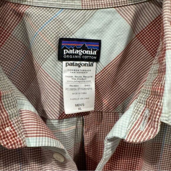 Patagonia Short Sleeve Shirt Button Down Pocket Lightweight Plaid XL - Picture 2 of 8